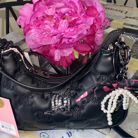 🩷🖤New 🖤🩷Juicy Couture Chic Black Designer Women's Bag - Picture 1 of 7